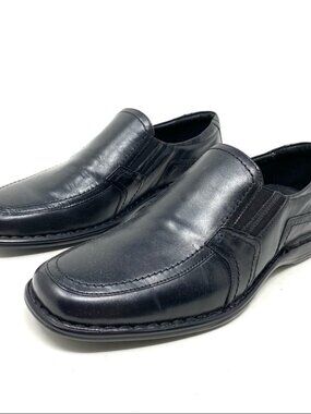 Josef Seibel Seville Black Leather Slip On Loafers EUR 47 US 14